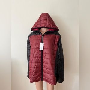 NWT unisex winter hooded down puffer jacket packable lightweight out wear coat